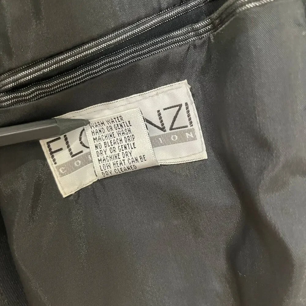 FLORENZI Collection Vintage 80s 90s Black Gray Blazer Jacket Size XL - Picture 13 of 13